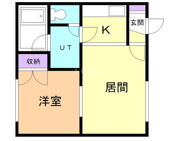 グランデ忠和Ｂの間取り