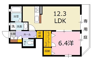 広島市安佐北区深川のアパートの間取り