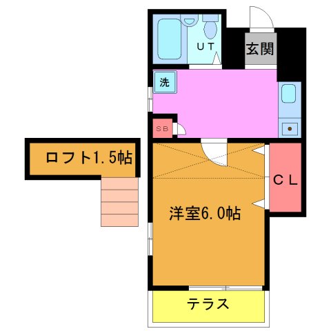 船橋市海神のアパートの間取り