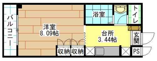 北九州市小倉南区守恒のアパートの間取り