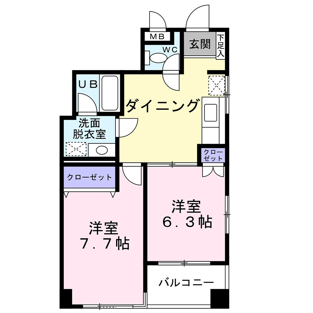 クレセント吉成の間取り