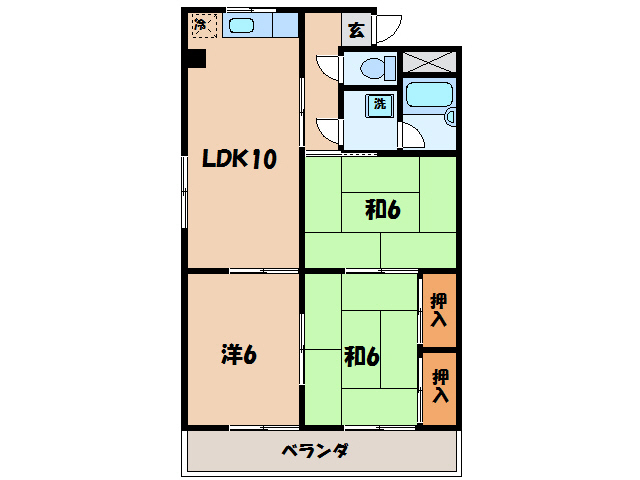 西尾市永吉町のマンションの間取り