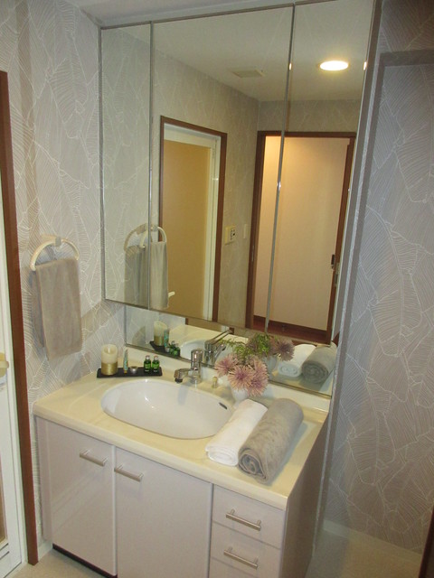 洗面設備　備品は付きません