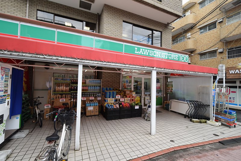 コンビニ　ローソンストア100 LS矢口渡駅前店（コンビニ）まで223m