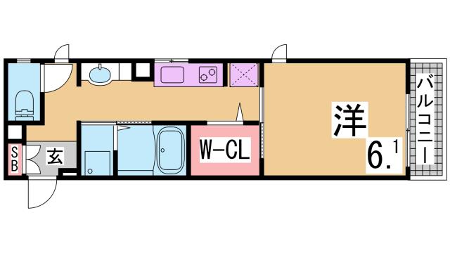 地下鉄海岸線 中央市場前駅 徒歩8分 3階建 築15年の間取り写真
