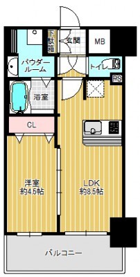 プレサンス新大阪ザ・シティの間取り写真