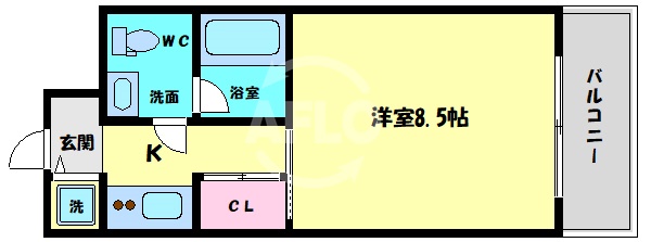 S-CREA御堂筋本町の間取り写真