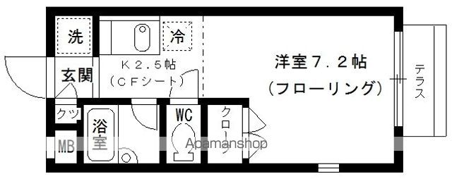 近鉄奈良線 河内小阪駅 徒歩13分 2階建 築33年の間取り写真