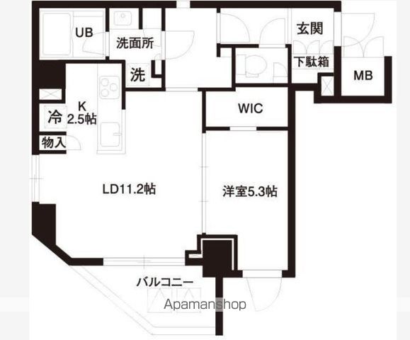 都営三田線 白金高輪駅 徒歩4分 10階建 築15年の間取り写真