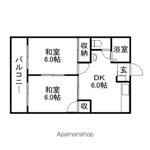 ＪＲ博多南線 博多南駅 徒歩19分 4階建 築43年の間取り写真