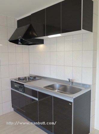 キッチン　2口ガスコンロ付きシステムキッチン