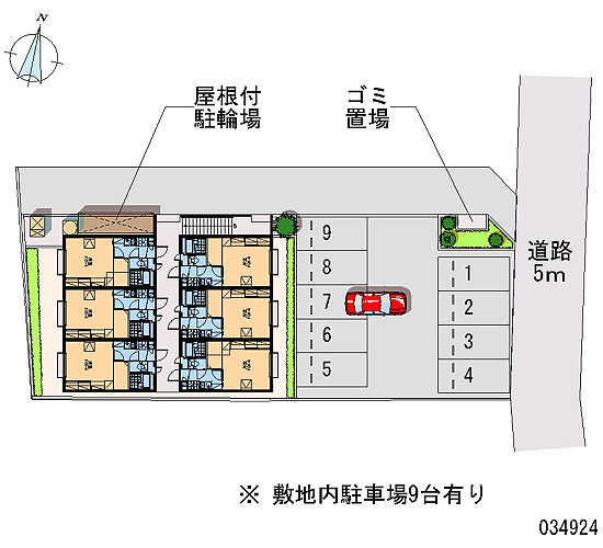 【カリーハイツの駐車場】