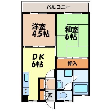 滑石七福ビル（滑石1丁目）の間取り