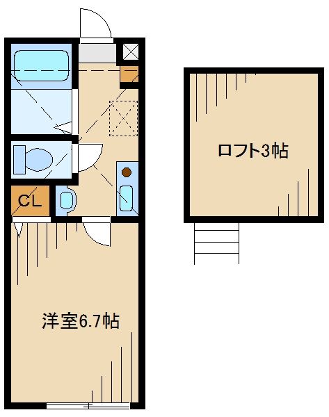 神奈川県相模原市南区上鶴間本町２（アパート）の賃貸物件の間取り