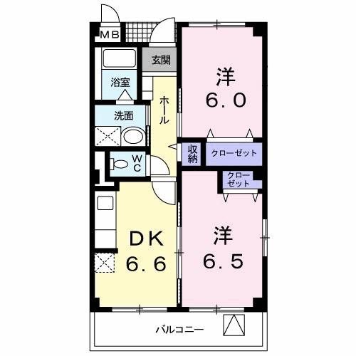 八王子市四谷町のマンションの間取り