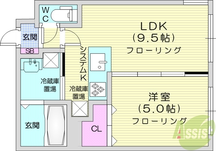 デイズ山鼻の間取り