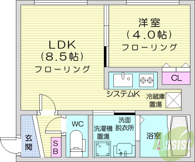 ラフィーネ澄川3の間取り