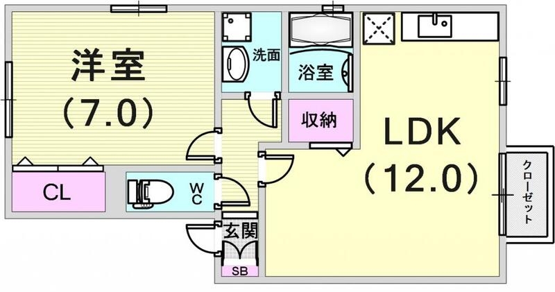 ソレアードA棟の間取り