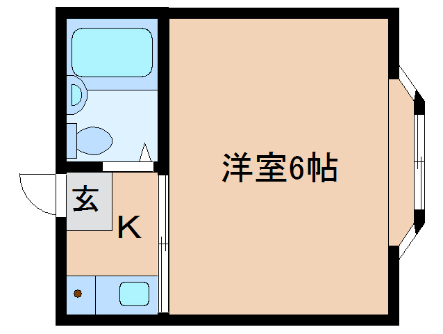 奈良市西大寺赤田町のマンションの間取り