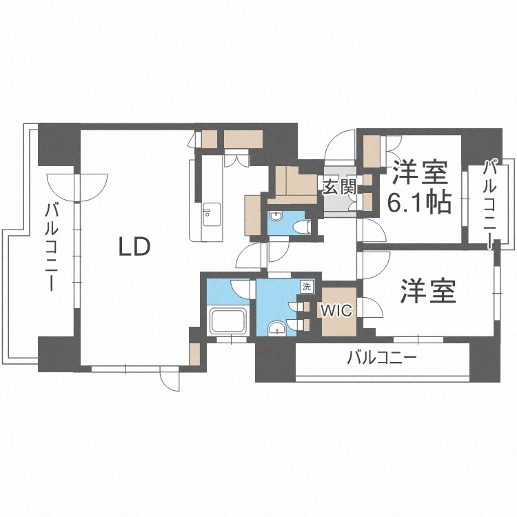 シティハウス円山の間取り