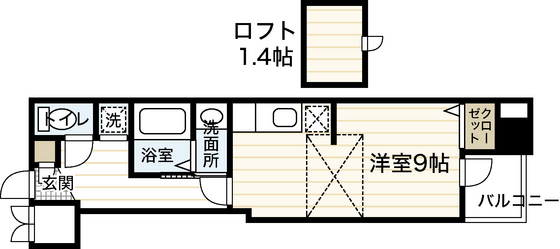 広島市中区小町のマンションの間取り