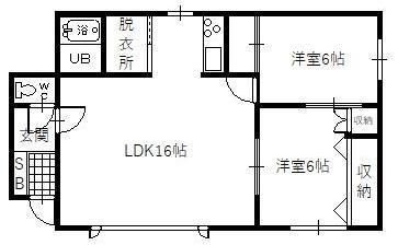 アルカディア北門Ａ・Ｂ棟の間取り