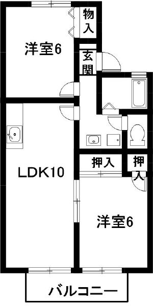 長久手市野田農のアパートの間取り