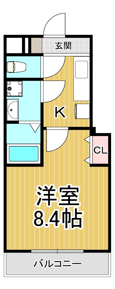 西宮市甲子園七番町のマンションの間取り