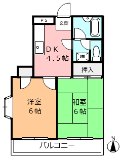 【リバーサイドハイツの間取り】