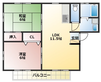 【グリーンコーポの間取り】