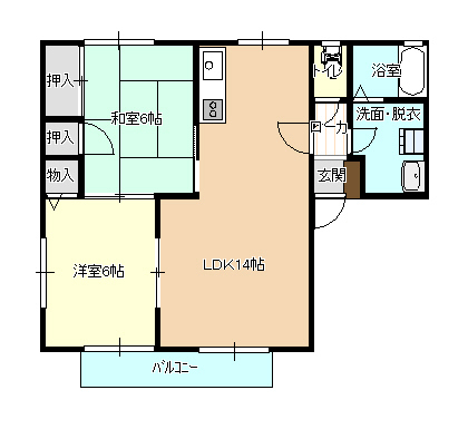 メープルタウンＡの間取り