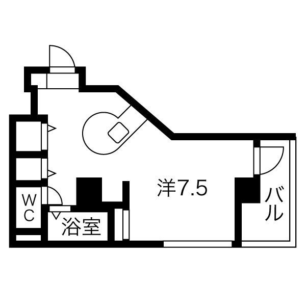 セラヴィ杁中の間取り