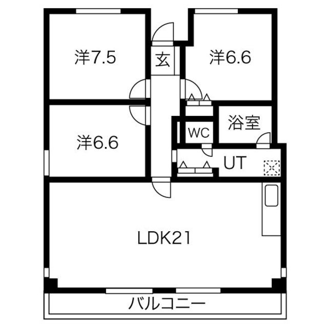 【メイプルコート諏訪ノ森の間取り】