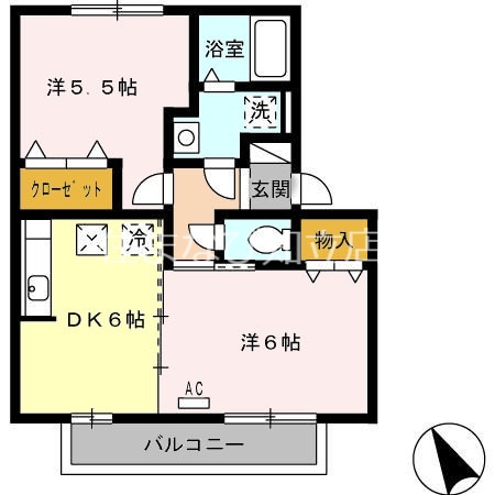 レザン長根　Aの間取り