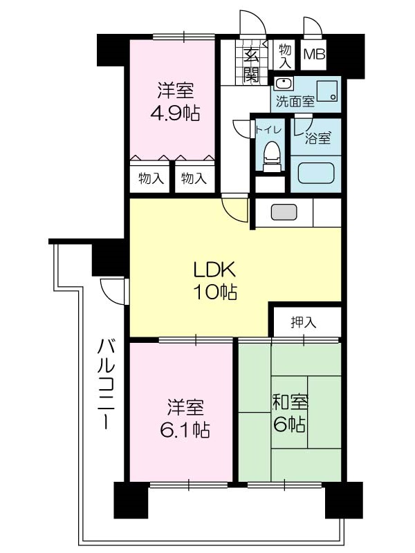 加古川グリーンシティ　C棟の間取り