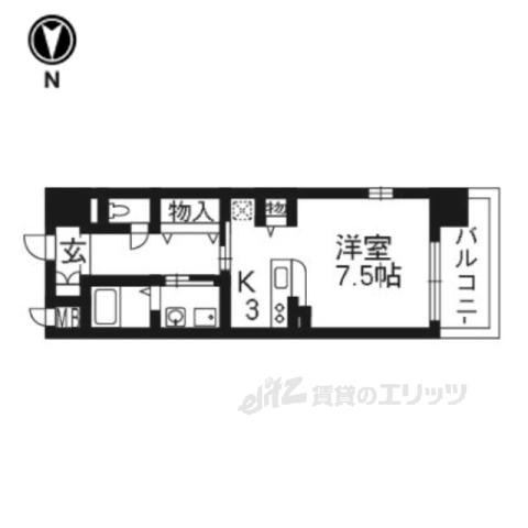 宇治市大久保町のマンションの間取り