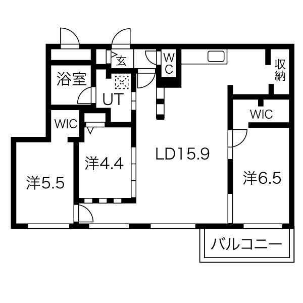 CRESCENDO月寒西(クレシェンド)の間取り