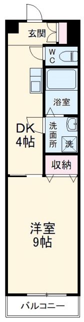 岐阜市前一色のマンションの間取り