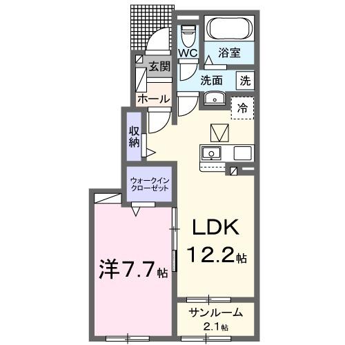 リデアル三川Ｂの間取り