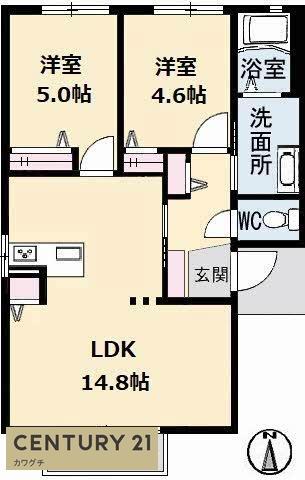 シャルムグリB棟の間取り