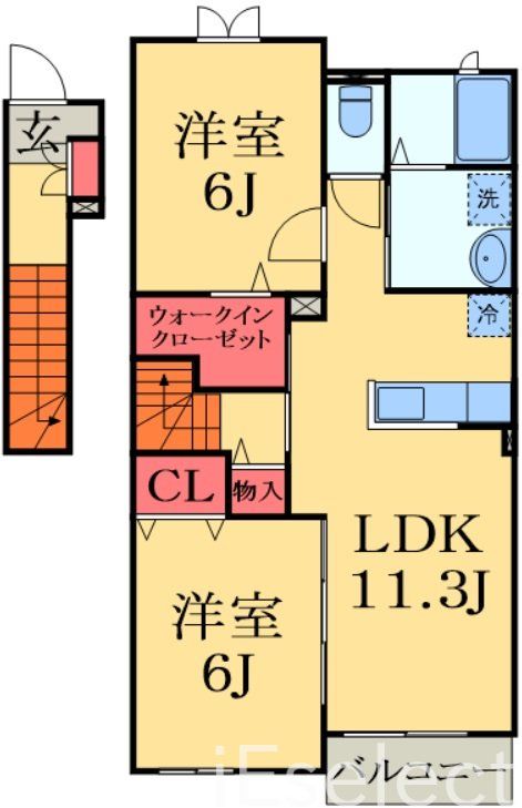 茂原市下永吉のアパートの間取り