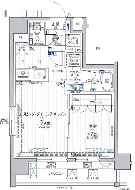 デュオステージ横浜中央の間取り