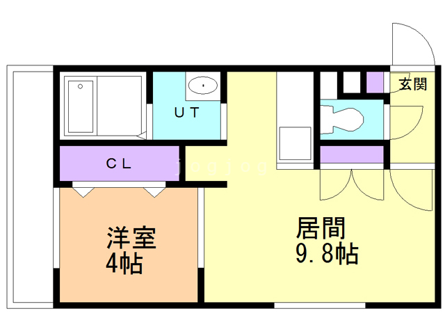 札幌市豊平区美園六条のマンションの間取り