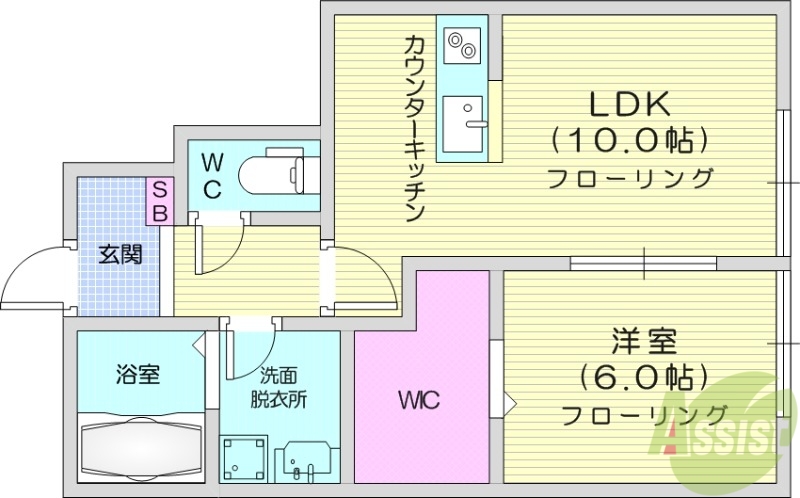 【メリディアン多賀城高橋No2の間取り】