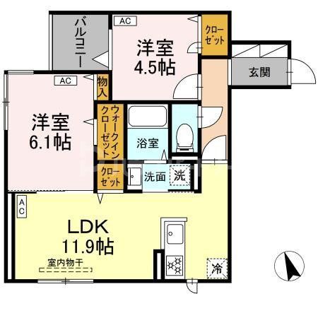 葛飾区東四つ木のアパートの間取り