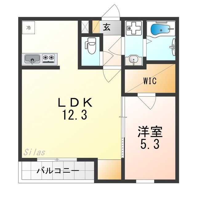 泉北郡忠岡町忠岡中のアパートの間取り