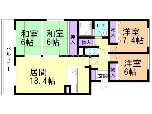 サーム高砂壱番館の間取り