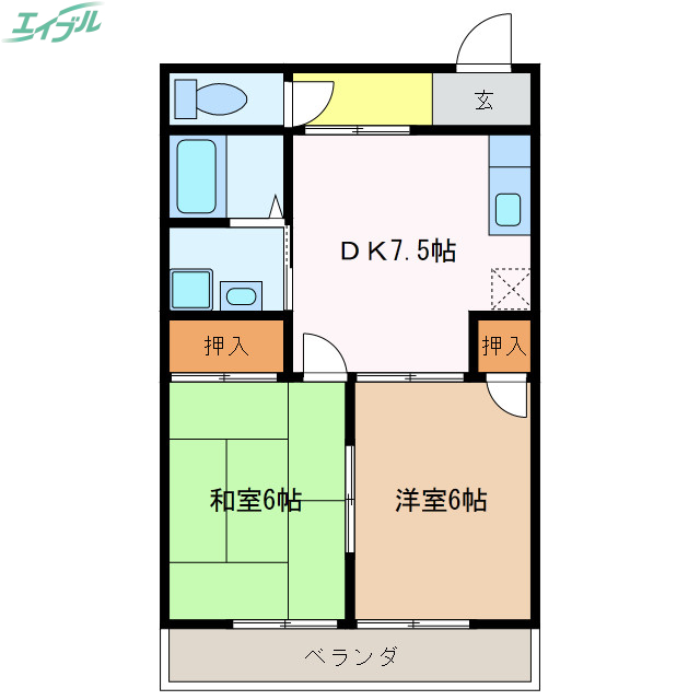 ハイツとちむらの間取り