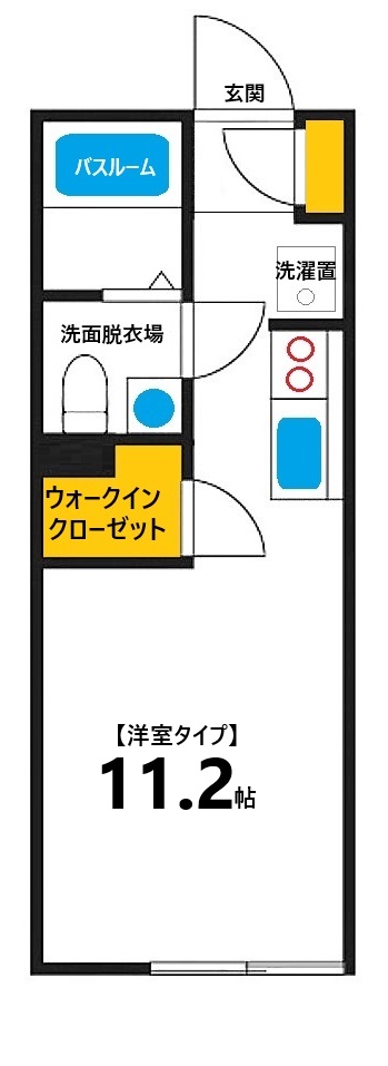 【広島市東区牛田新町のアパートの間取り】