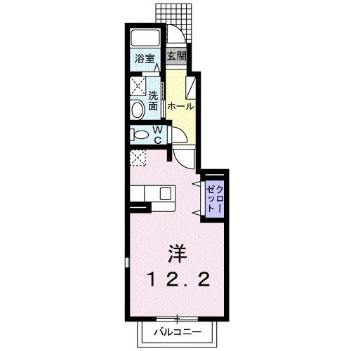 磐田市上大之郷のアパートの間取り